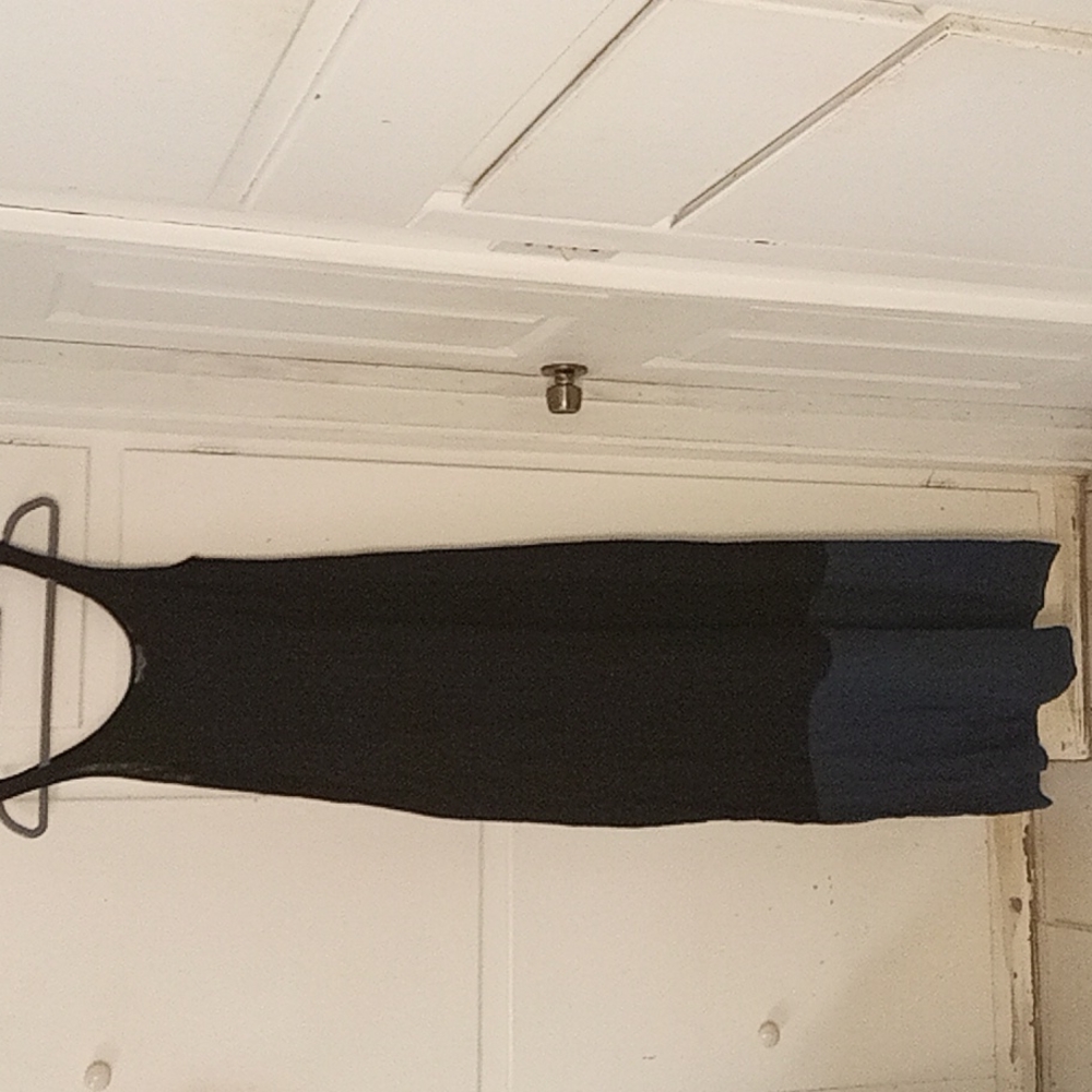 Vince 100% cotton Colorblock black and blue Sleeveless Knit Maxi Dress S…